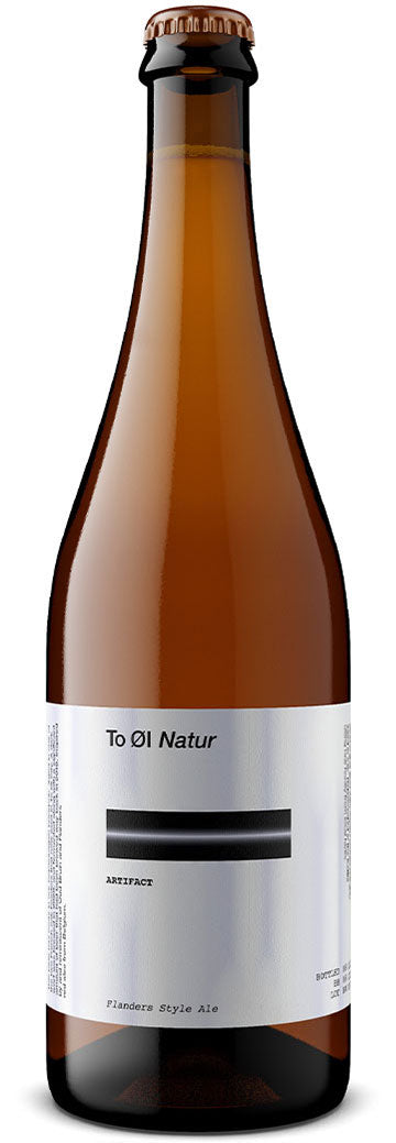 A bottle of beer with a label that reads 'To natur' and 'Artifact'.