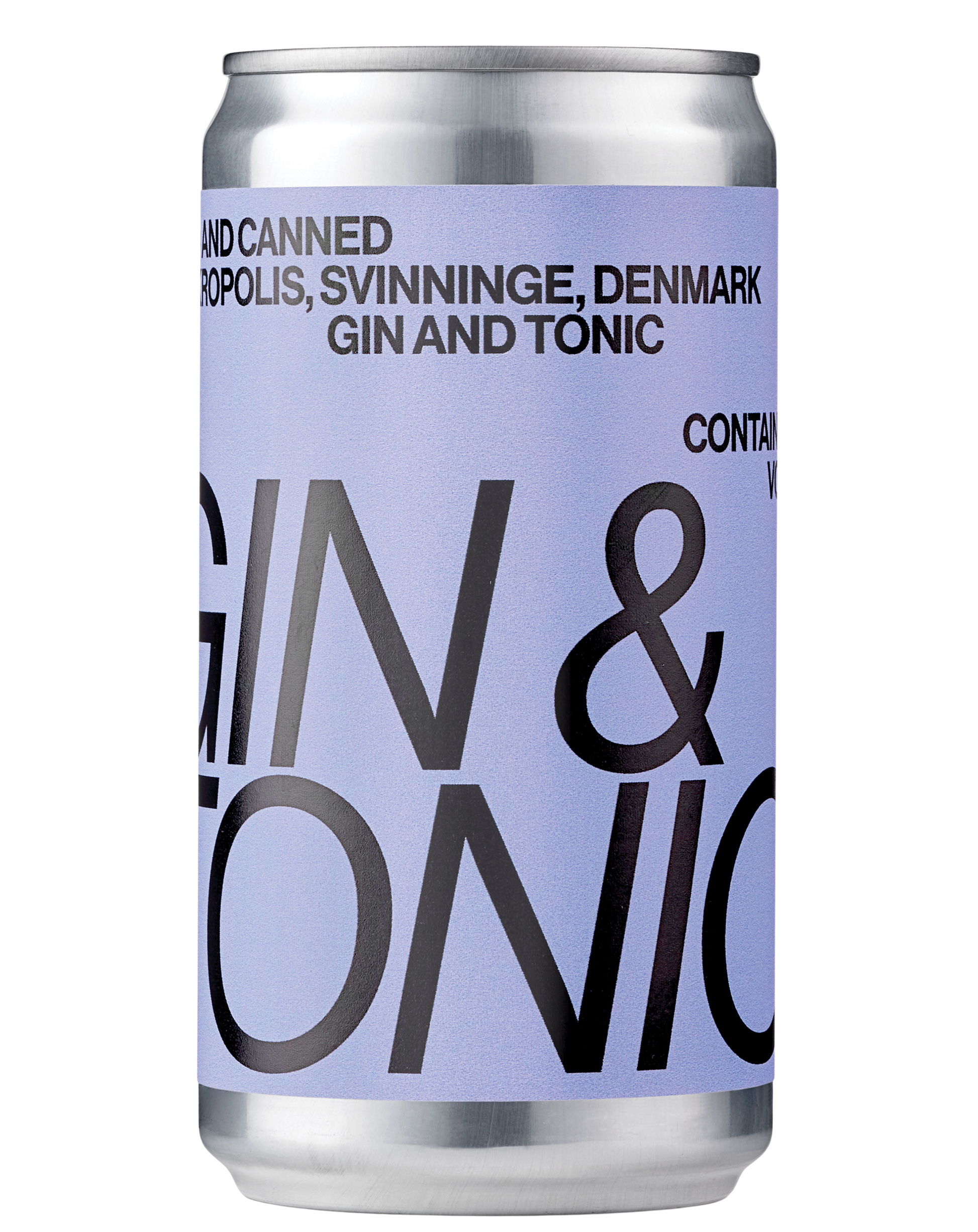 A can of Mikropolis Gin & Tonic with lemon verbena flavor.