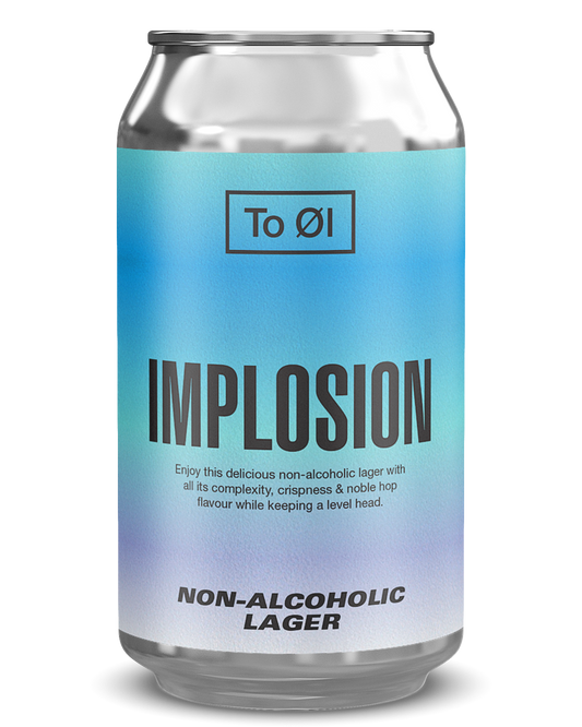 Implosion Non-Alcoholic Lager To Øl Beer Can