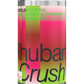 Canned cocktail labeled 'Rhubarb Crush' with colorful design on a white background